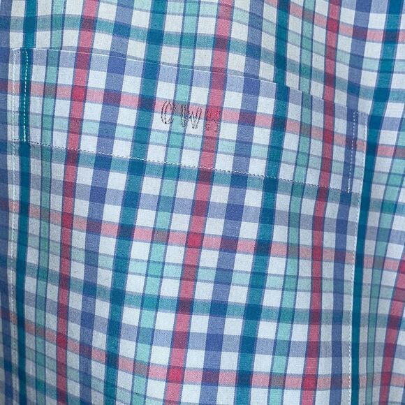 Paul Fredrick multi colored pastel check cotton long sleeve shirt - Picture 4 of 10